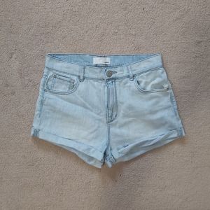 Garage size 9 high waisted shorts light blue